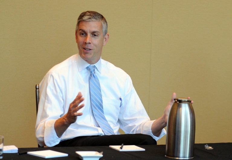 Education Secretary Arne Duncan has said that some for-profit colleges lure students into expensive educational programs that don't increase employability, while leaving graduates and dropouts with crushing debt. (Bryan Bedder/Getty Images for TIME)