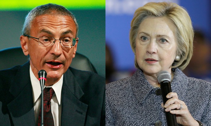 John Podesta emailed Hillary Clinton, suggesting she get in touch with two potential supporters he called "needy Latinos." (AP Photos)