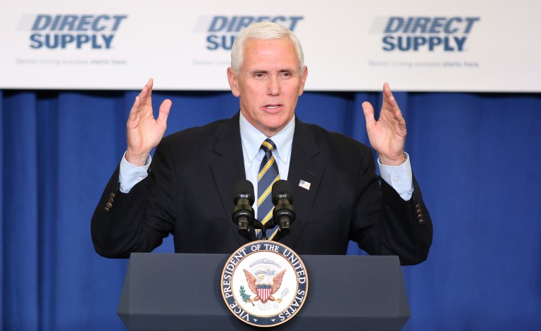Vice President Mike Pence said in a speech in Wisconsin on Saturday that it's clear to him and most other policymakers in the GOP that Obamacare is failing; he even described it as 