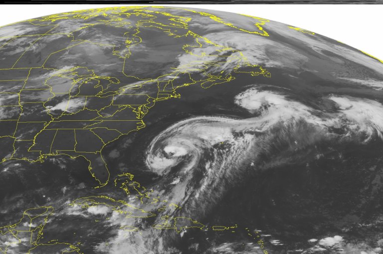 This NOAA satellite image taken Wednesday, Aug. 27, 2014 at 1:45 a.m. EDT shows cloudiness from western New England through the Middle Mississippi Valley and central Plains associated with a stationary front. Rain showers and scattered thunderstorms along this boundary. High pressure dominates across the southeastern United States with mostly sunny skies. Hurricane Cristobal will cause rip current issues along the eastern seaboard, but will not have any direct impacts to the United States.(AP PHOTO/WEATHER UNDERGROUND)