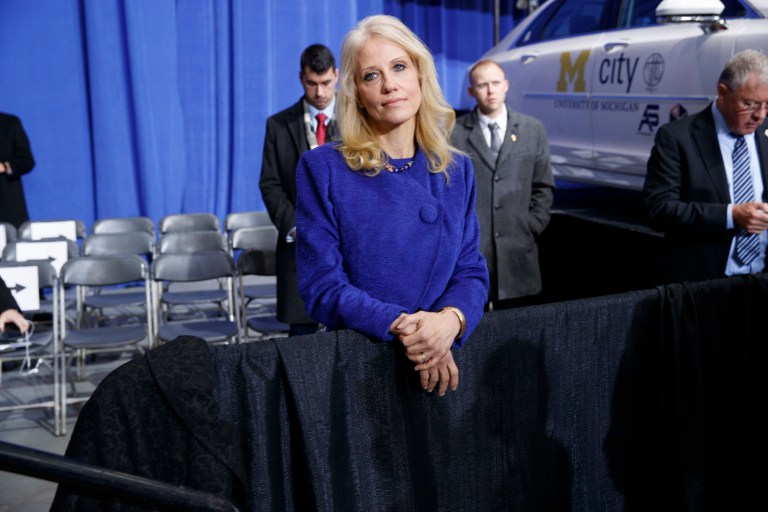 Conway questioned why the media has largely ignored Trump's substantive accomplishments since Inauguration Day. (AP Photo/Evan Vucci)