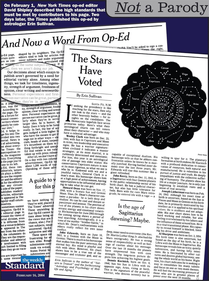 All the astrology that’s fit to print.