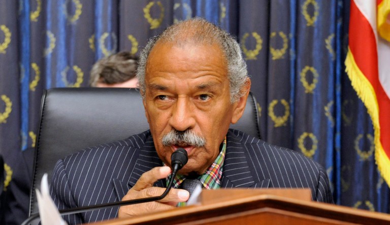 Rep. John Conyers settled a wrongful dismissal complaint with a former female staffer in 2015, according to a report. The woman had accused Conyers of terminating her after she rejected his sexual advances and received a severance payment of $27,000. (Jay Mallin / Bloomberg)