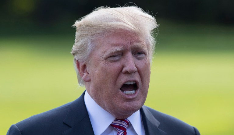 President Trump is lashing out at the mayor of San Juan, Puerto Rico, in a war of words over recovery efforts after Hurricane Maria smashed into the U.S. territory. (AP Photo/Carolyn Kaster)