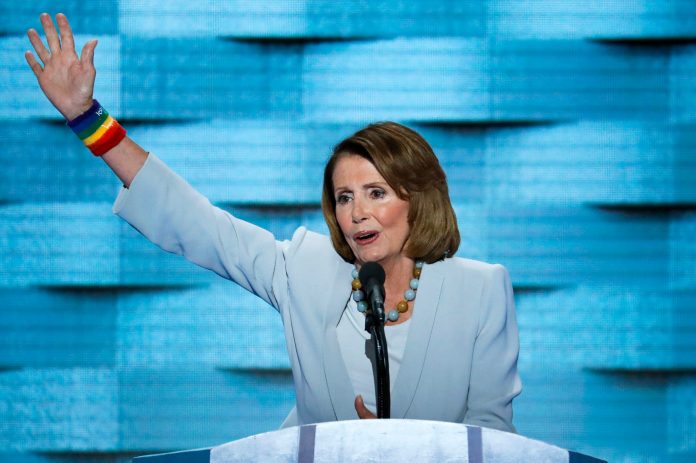 House Minority Leader Nancy Pelosi of Calif., speaks during the final day of the Democratic National Convention in Philadelphia , Thursday, July 28, 2016. (AP Photo/J. Scott Applewhite)
