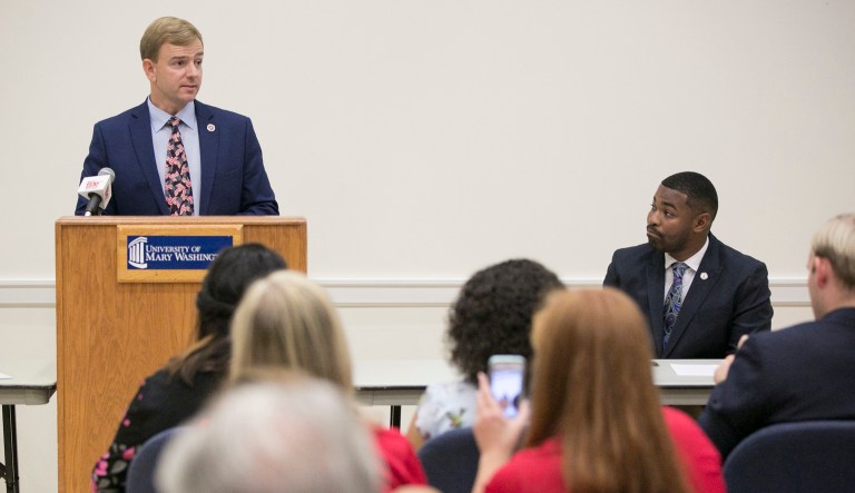 On Friday, the U.S. District Court in Alexandria, Va. refused to block Republican Bob Thomas (pictured left) from being sworn in to the House of Delegates. Democrat Joshua Cole (pictured right), who was deemed the original winner, had issued a challenge after a recount made Thomas the winner instead. (Mike Morones/The Free Lance-Star)