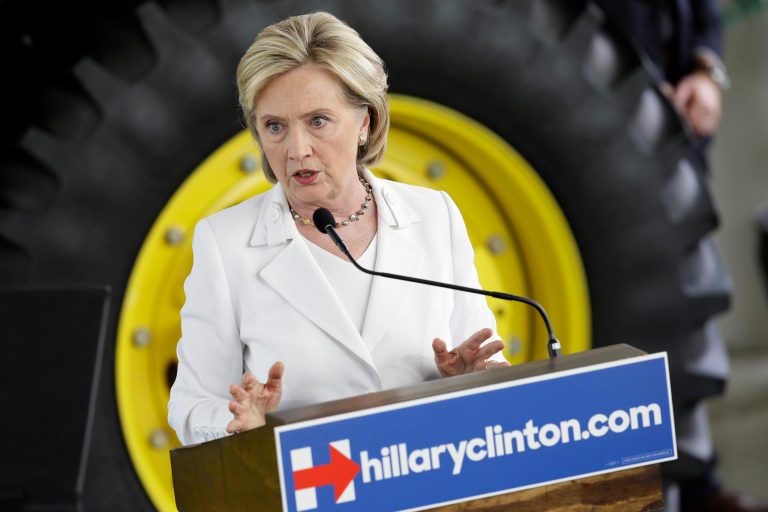 Fifty-three percent of voters now hold negative views of Hillary Clinton, while 45 percent maintain a favorable impression of the former first lady. (AP Photo)Â 