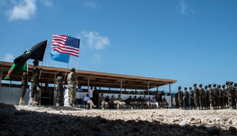 An airstrike on Tuesday was done in coordination with the Somali government and was against an al-Shabaab vehicle-borne improvised explosive device. The strike took place southwest of Mogadishu, according to AFRICOM. (U.S. Air National Guard photo by Tech. Sgt. Joe Harwood)