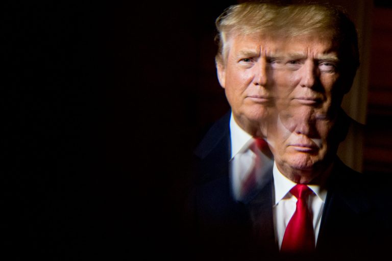 An insert made to look like a Boston Globe front page from the year 2017, after Donald Trump's theoretical election, is slated to run on page one of the newspaper's 