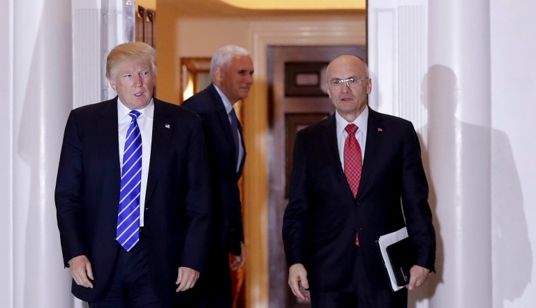 President-elect Trump and Andrew Puzder, his choice for labor secretary, will be able to change a lot overnight. (AP Photo/Carolyn Kaster, File)