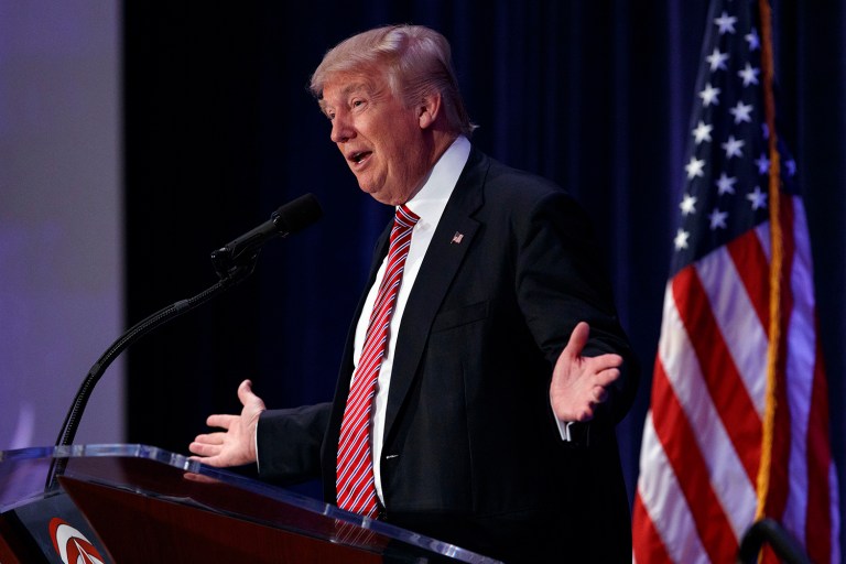 Republican presidential candidate Donald Trump defended his controversial argument that President Obama and Hillary Clinton founded the Islamic State by suggesting the media misinterpreted his 