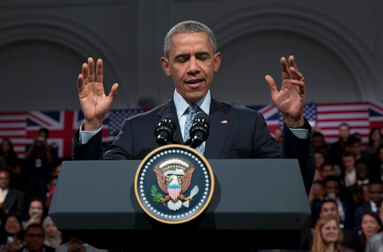 American presidents have not taken to counseling voters in Britain — or in France, in Japan, in Poland, or wherever voters are free — on which party to vote for or whom to choose as head of government. (AP Photo/Carolyn Kaster)