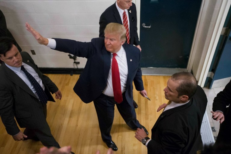 Look at the percentages for each of the Republicans (Donald Trump, Ted Cruz and Marco Rubio) and for Clinton. Theres not that much difference. (AP Photo)