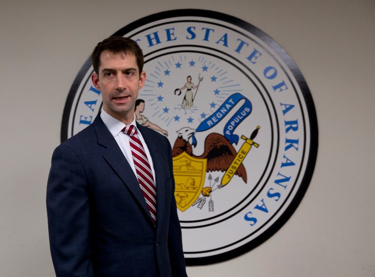 The attack on a cartoon exhibit in Garland, Texas, over the weekend -- attempted by two pro-Islamic State gunmen -- shows why the Patriot Act needs to be renewed, according to Sen. Tom Cotton. (AP Photo)