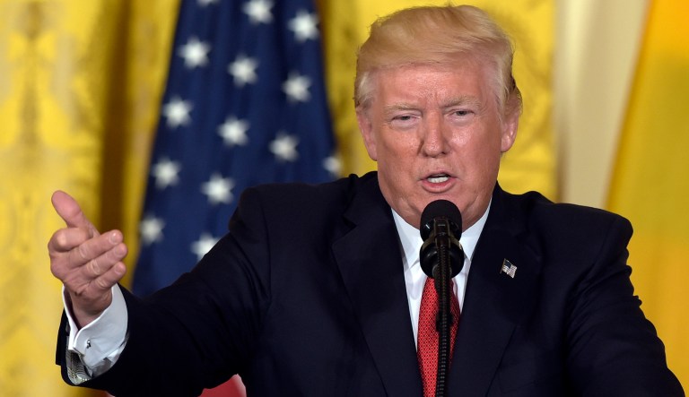 President Trump on Tuesday reiterated his call for the Senate to end the legislative filibuster so he could pass his tax reform and healthcare initiatives. (AP Photo/Susan Walsh, File)