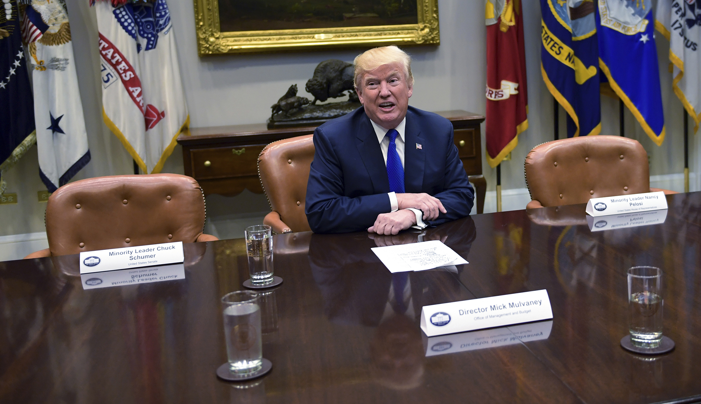Trump scolds Chuck Schumer and Nancy Pelosi for skipping meeting: ‘All talk and no action’