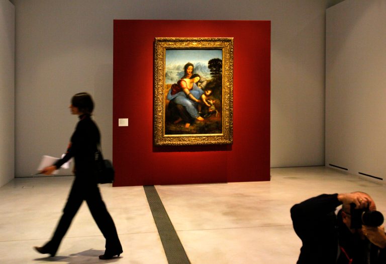   A woman walk past 