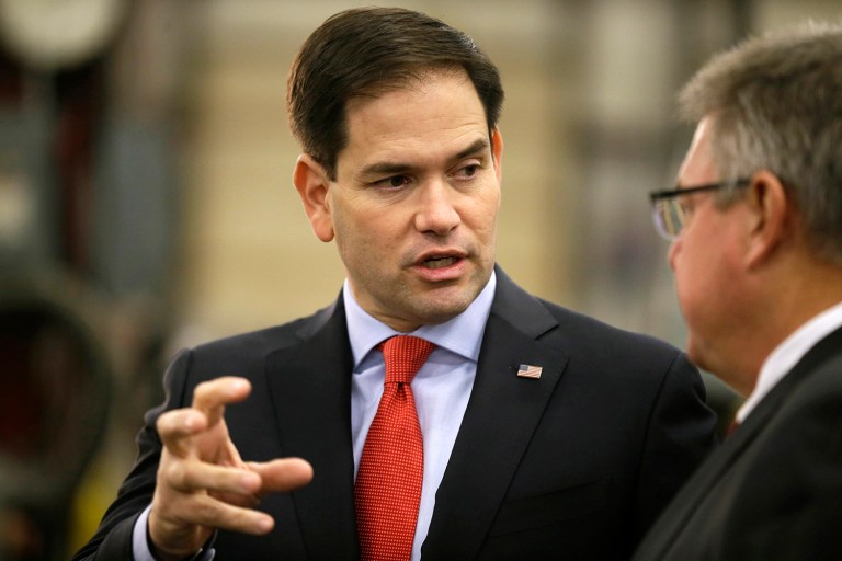 Rubio has made Putin's record on human rights a focal point of his indictments of the Russian regime in recent months. (AP Photo/Charlie Neibergall)