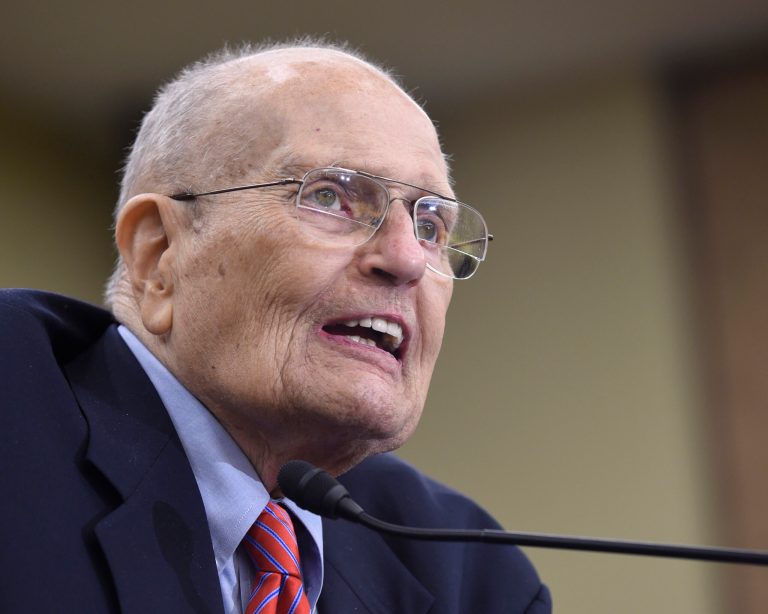 The former Michigan representative trolled the GOP nominee Thursday. (AP Photo/Susan Walsh, File)