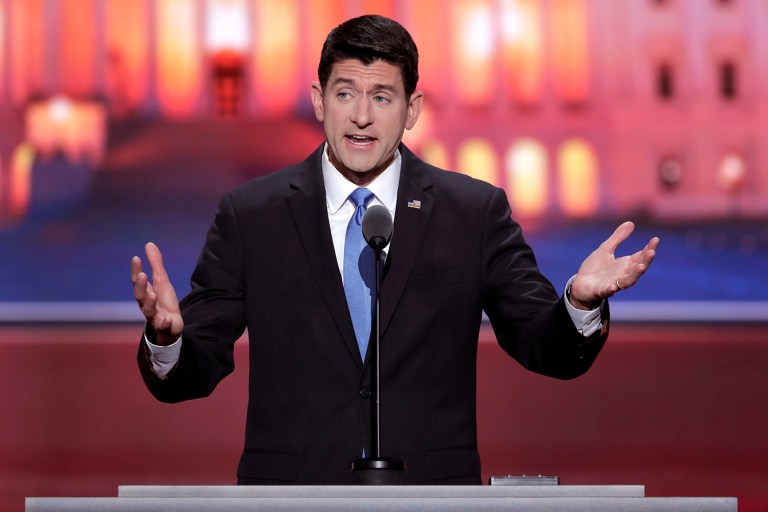 Speaker Paul Ryan will introduce Indiana Gov. Mike Pence Wednesday night as he delivers his vice presidential acceptance speech at the RNC. (AP Photo/J. Scott Applewhite)