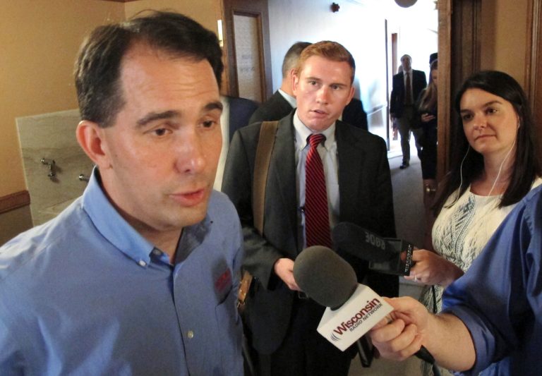 A group of 15 Republican governors, including Scott Walker of Wisconsin (pictured), called Tuesday for senators to support an overhaul to a 