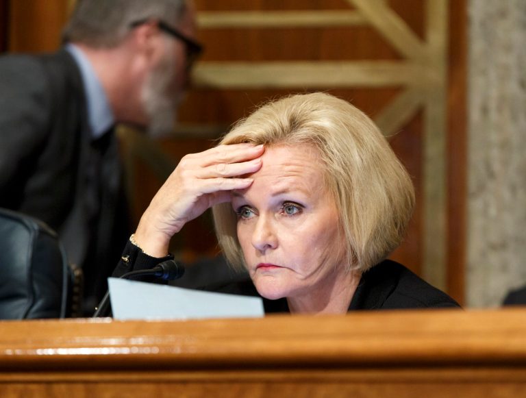 Sen. Claire McCaskill, D-Mo., during an interview reported by Chuck Raasch of the St. Louis Post-Dispatch, indicated that she was not happy about disputing statistics regarding campus sexual assault. (AP/J. Scott Applewhite)