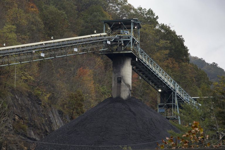 A coal preparation plant in Logan County, West Virginia. A think tank has an idea for helping hard-hit Appalachian coal communities: Raise the royalty rates for federal mines in the West. (Examiner/Graeme Jennings)