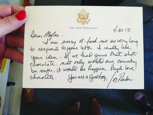 Speakeasy: Joe Biden endorses chocolate bullets
