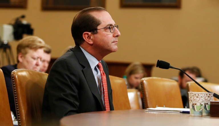 Health and Human Services Secretary Alex Azar said he had not seen any formal applications and had only read about the move in the news. (AP Photo/Jacquelyn Martin)