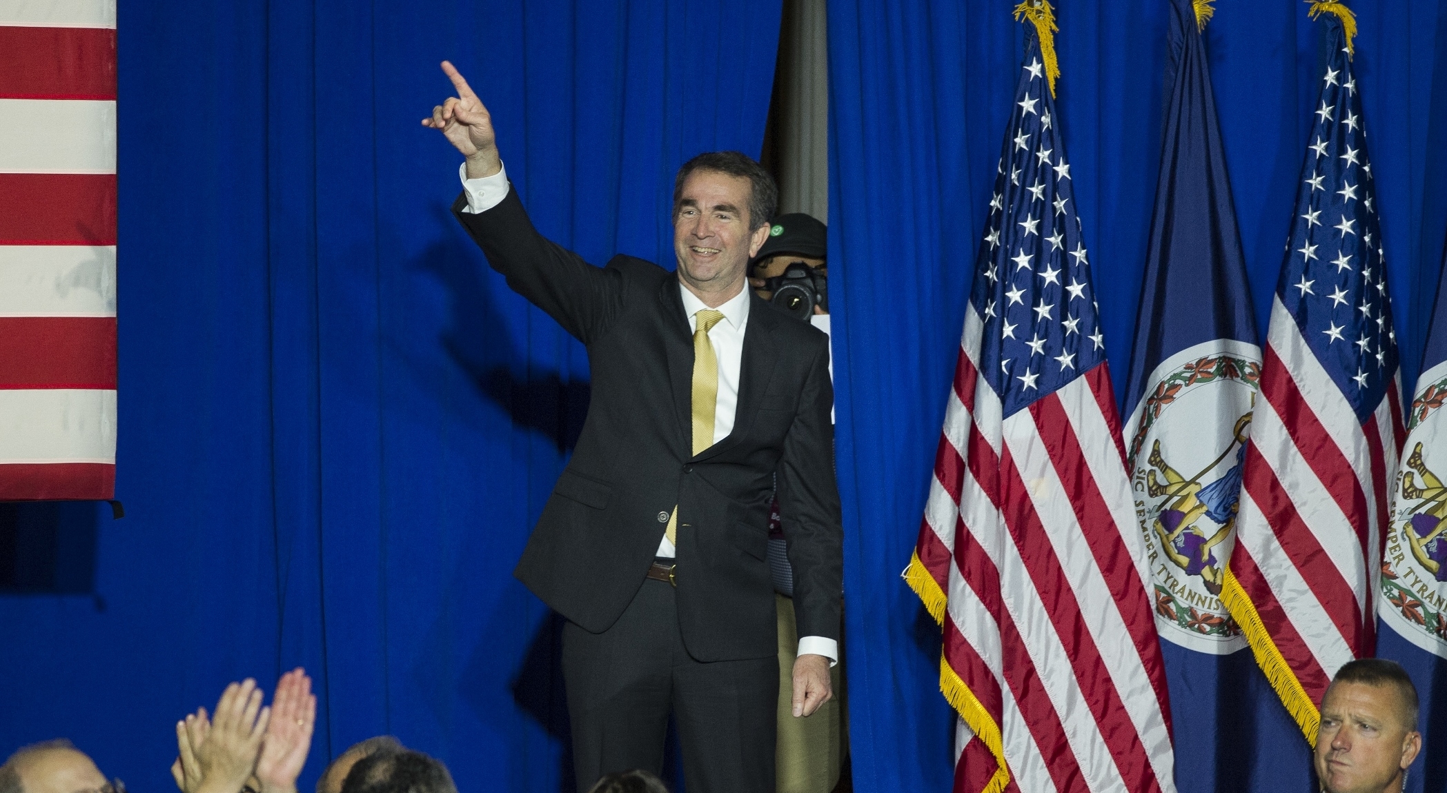 WATCH: Ralph Northam’s victory speech interrupted by protesters