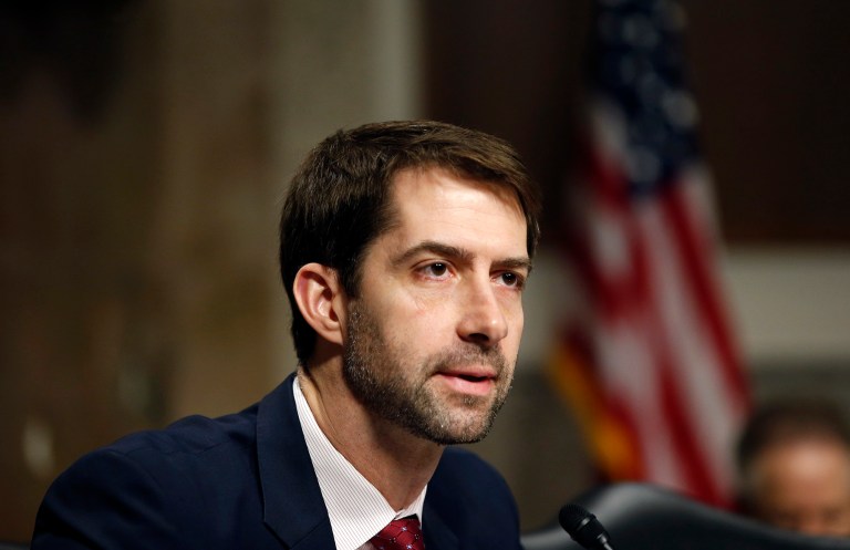 The White House dismissed an effort by Sen. Tom Cotton, R-Ark., to prevent future U.S. purchases of heavy water from Iran. (AP Photo/Alex Brandon)