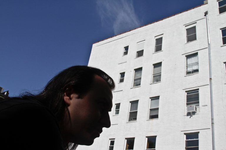   In this Thursday, June 7, 2012, photo, Joel Engelman gives an interview from a Brooklyn community garden near his home on in New York. Engelman's claim of child sex abuse by his theological counselor led to the trial of Nechemya Weberman. (AP Photo/Bebeto Matthews)  