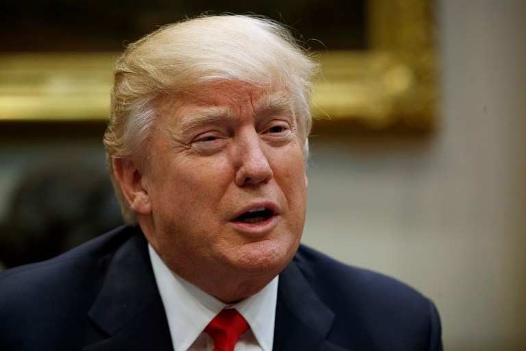 President Trump set to sign two executive orders intended to improve the United States' position on trade. (AP Photo/Evan Vucci)