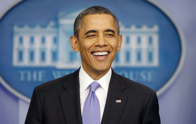 President Obama smiles as he prepares to answer a question during an end-of-the year news conference in the Brady Press Briefing Room at the White House in Washington on Friday. (AP Photo/Pablo Martinez Monsivais)
