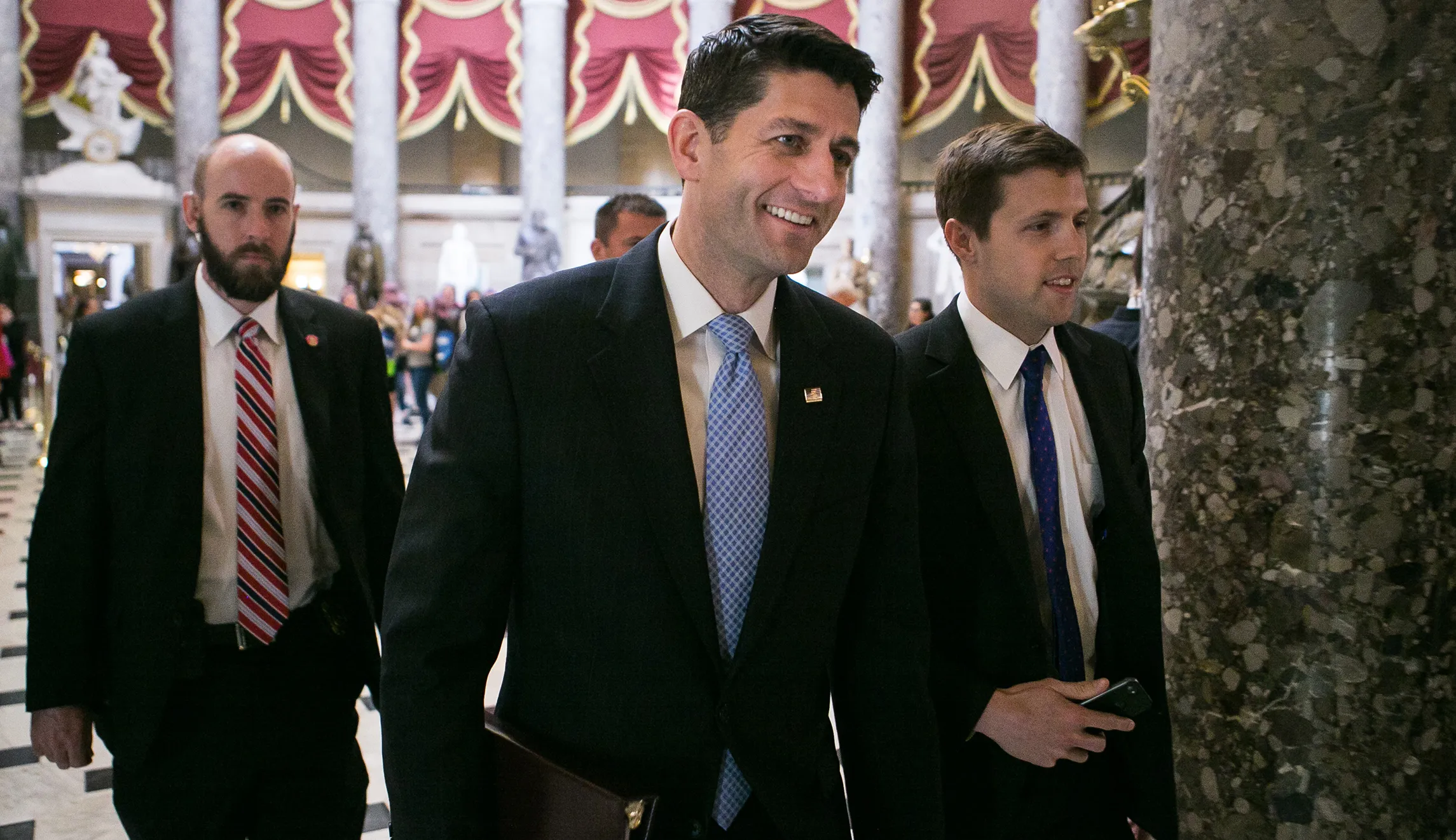 Paul Ryan ‘almost giddy’ in GOP rally before healthcare vote