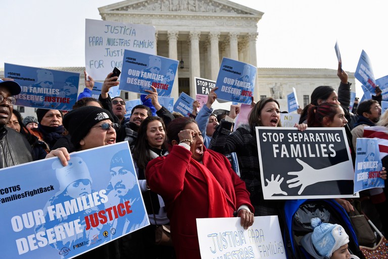 In June, the Supreme Court deadlocked 4-4 on the question of whether to lift the lower court's injunction against Obama's immigration plan. (AP Photo/Susan Walsh)