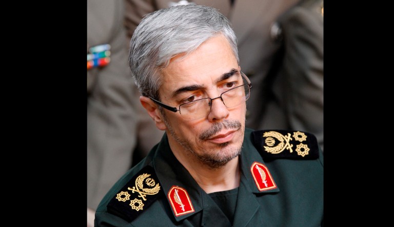 Iran top military chief issues threat: ‘Our hands are on the trigger’ Mohammad Hossein Bagheri sits in a meeting in Tehran.