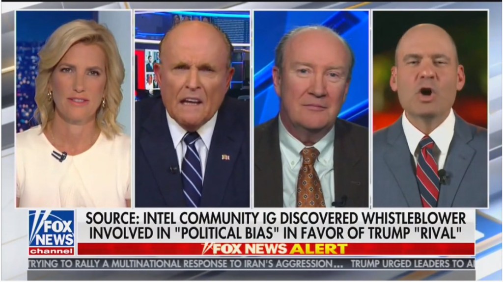 ‘Shut up, shut up!’: Fox panel erupts as Giuliani threatens libel against former Schumer aide