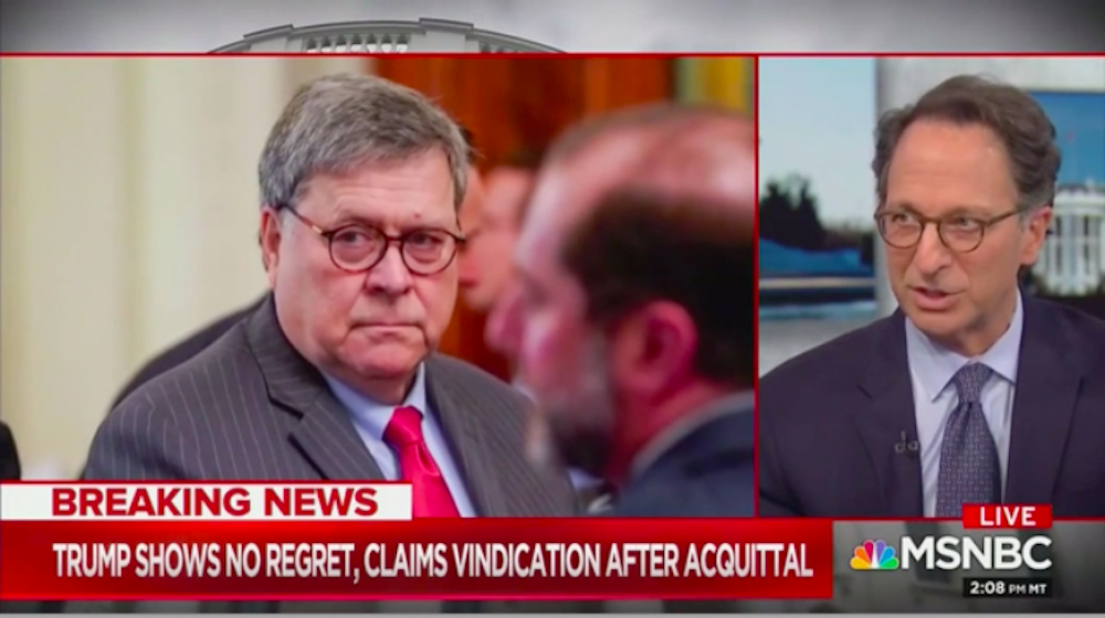 Top Mueller prosecutor notices ‘odd moment’ between Trump and Barr