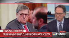 Top Mueller prosecutor notices ‘odd moment’ between Trump and Barr