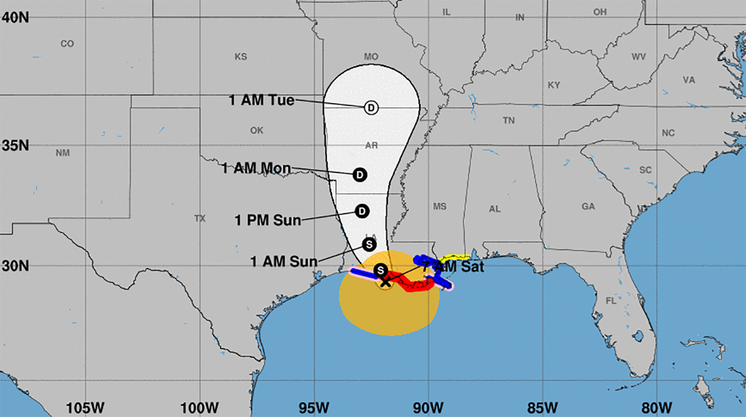 Barry makes landfall over Louisiana as some levees get overwhelmed