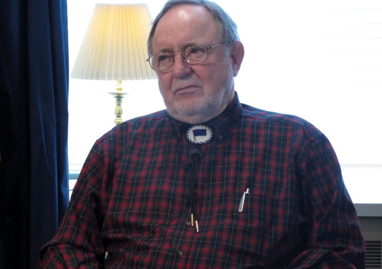 In this March 15, 2012 file photo, U.S. Rep. Don Young listens to a reporter's question during a news conference in Juneau, Alaska. (AP Photo/Becky Bohrer)