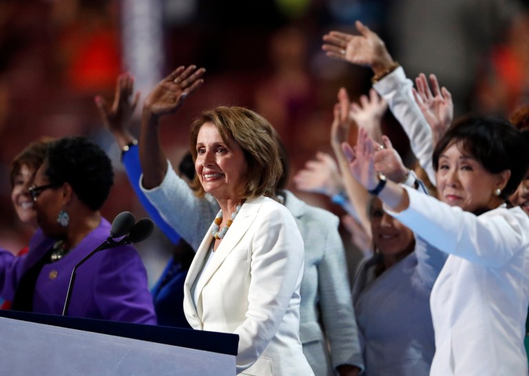 Looking forward to November, Pelosi said she is confident about Democratic victories up and down the ballot. (AP Photo/Paul Sancya)