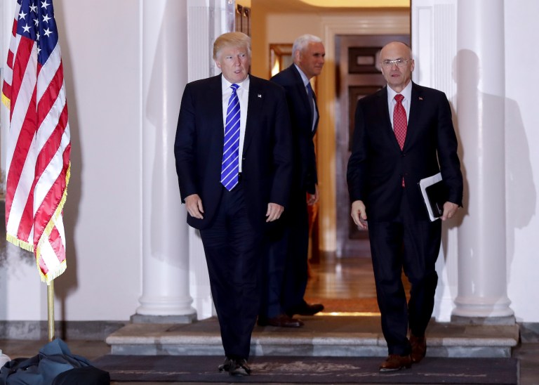 Puzder's ex-wife said that she falsely made the charge during their divorce due to her anger over their break-up. (AP Photo/Carolyn Kaster)