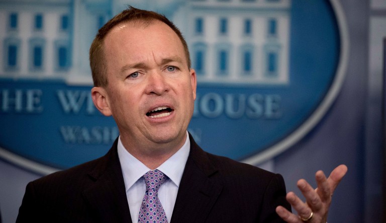 According to the Left, President Trump grossly overstepped his bounds by tapping Office of Management and Budget Director Mick Mulvaney for the temporary spot as acting director of the Consumer Financial Protection Bureau. (AP Photo/Andrew Harnik)