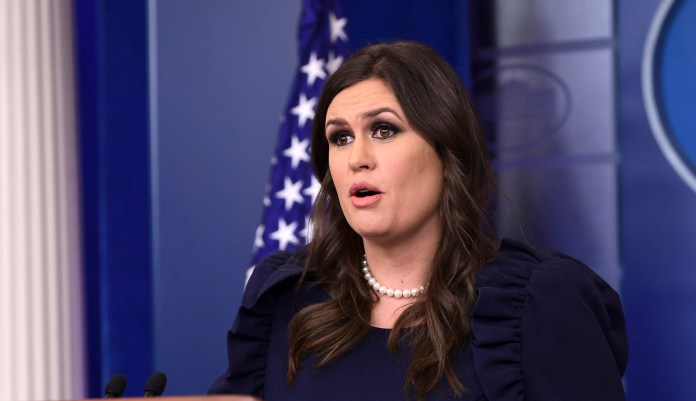 "The President wasn't criticizing predecessors, but stating a fact," Sanders said Monday in a statement. "When American heroes make the ultimate sacrifice, presidents pay their respects. Sometimes they call, sometimes they send a letter, other times they have the opportunity to meet family members in person." (AP Photo/Susan Walsh)