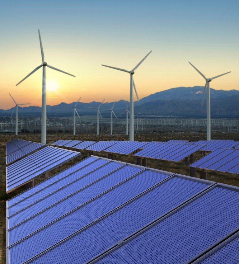 Wind turbines and solar panels are imported from China, where the electricity to make them comes from coal. (Thinkstock)