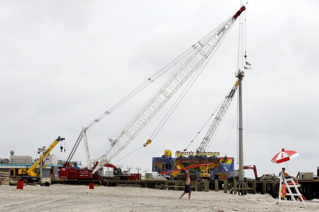 Rebuilding rules as rain soaks Jersey Shore