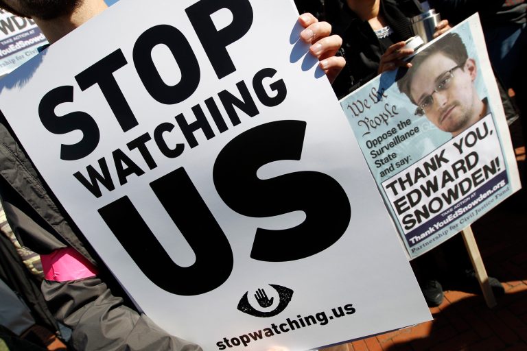 Demonstrators protest outside of the U.S. Capitol in Washington during a rally to demand that Congress investigate the National Security Agency's mass surveillance programs on Saturday, Oct. 26.ÃÂ In one month in late 2012, the NSA quietly sucked up data on some 60 million phone calls in Spain, and the agency has had a tap on German chancellor Angela Merkel's cellphone for years.ÃÂ (AP Photo/Jose Luis Magana)