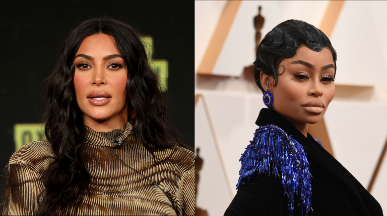 Kim Kardashian (left) and Blac Chyna (right) are seen.